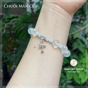 Chuoi Hat Man Coi bang da Vong tay da Thach Anh tinh the trang Thanh Gia Bac nguyen chat 4 1