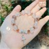 Chuỗi Mân Côi đá Thạch Anh Tóc đỏ kết hợp đá Thạch Anh trắng 8 Chuoi Hat Man Coi bang da ket hop Thanh Gia Bac nguyen chat Vong tay da Thach Anh Toc do ket hop da Thach Anh trang 1