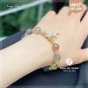 Chuỗi Mân Côi đá Thạch Anh Tóc đa sắc kết hợp Thánh Giá Bạc nguyên chất 10 Chuoi Hat Man Coi bang da ket hop Thanh Gia Bac nguyen chat Vong tay da Thach Anh da sac 1
