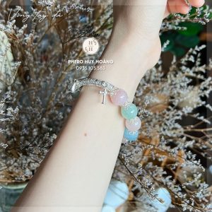 Chuỗi Mân Côi đá Beryl phối Bạc nguyên chất 7 Chuoi Man Coi da Beryl phoi Bac nguyen chat 5