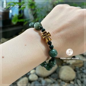 Chuoi Man Coi da Cam Thach xanh Vong tay bang da Qua tang Cong Giao 3