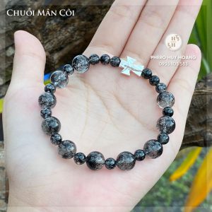 Chuỗi Mân Côi đá Thạch Anh Tóc Đen - Thánh Giá Bạc nguyên chất 6 Chuoi Man Coi da Thach Anh Toc Den Thanh Gia Bac nguyen chat 2