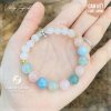 Chuỗi Mân Côi đá Beryl kết hợp đá Thạch Anh tinh thể 11 Chuoi Trang Hat Man Coi bang da Vong tay da Beryl ket hop da Thach Anh tinh the 1