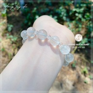 Chuỗi Mân Côi đá Thạch Anh tinh thể 7 Chuoi Trang Hat Man Coi bang da Vong tay da Thach Anh tinh the Thanh Gia pha le 2