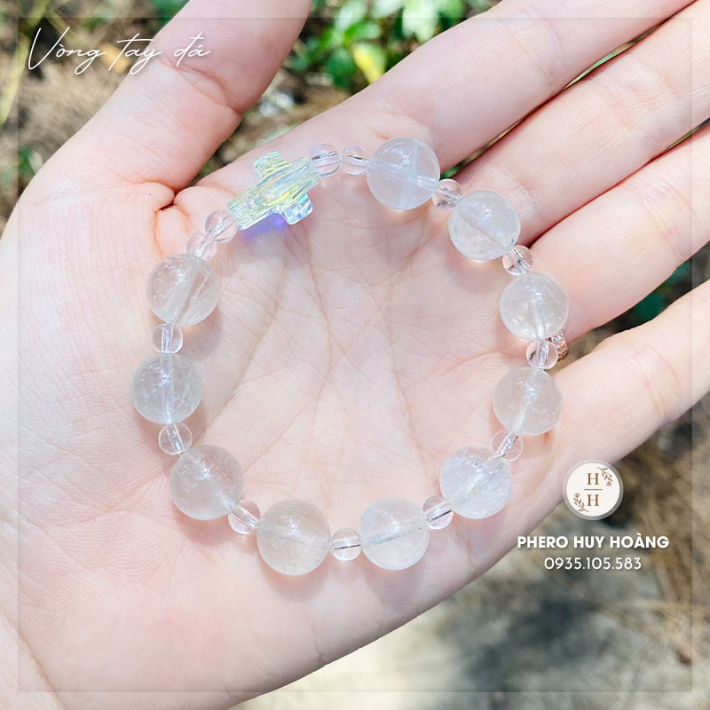 Chuỗi Mân Côi đá Thạch Anh tinh thể 2 Chuỗi Mân Côi đá Thạch Anh tinh thể - Hình ảnh 2