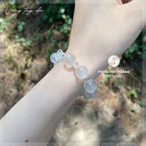 Chuỗi Mân Côi đá Thạch Anh tinh thể 6 Chuoi Trang Hat Man Coi bang da Vong tay da Thach Anh tinh the Thanh Gia pha le 4