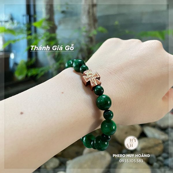 Chuỗi Tràng Hạt Mân Côi đá xanh - Hình ảnh 2