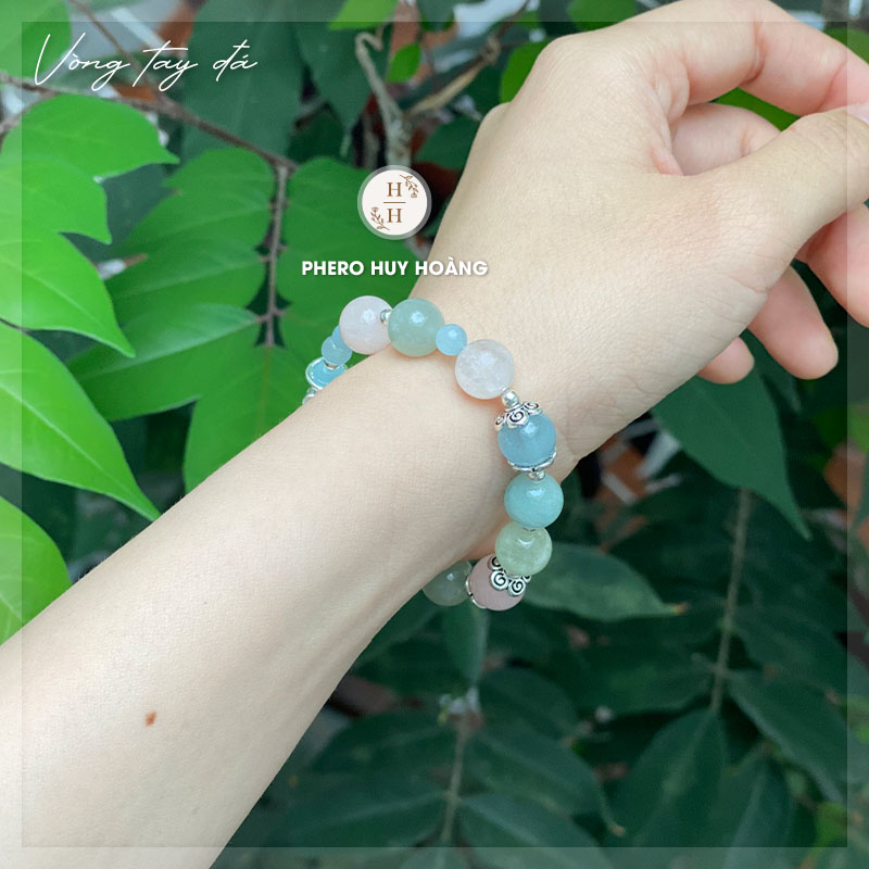 Chuỗi Mân Côi đá Beryl kết hợp Thánh Giá Bạc nguyên chất 3 Chuỗi Mân Côi đá Beryl kết hợp Thánh Giá Bạc nguyên chất - Hình ảnh 3