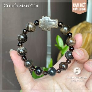 Chuỗi Mân Côi đá Gỗ Hóa Thạch