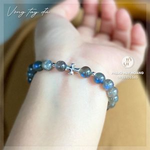 Vong tay Cong Giao bang da Labobralite mix Bac Chuoi hat da ket hop Thanh Gia Bac 1